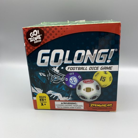 Go LOng! Football Dice Game Travel Edition Zobmondo 2012 Family Fun - Picture 2 of 11